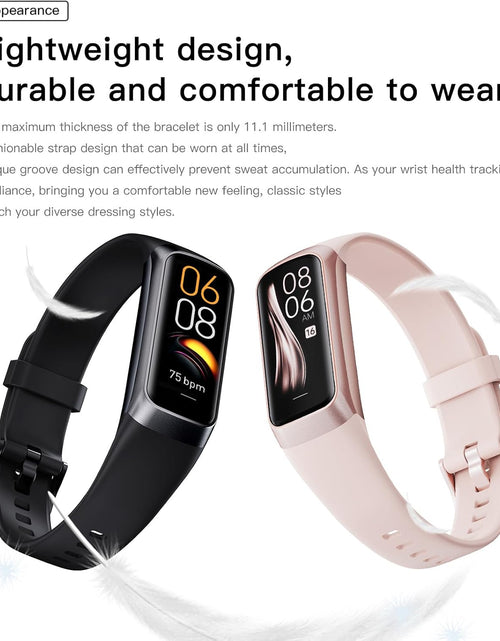 Load image into Gallery viewer, Keep Health Fitness Trackers for Women Men, Amoled Fitness Tracker for Android&Ios, Alarm Stopwatch Fitness Tracker with Blood Pressure Monitor, Calories Burned IP68 Waterproof Fitness Step Tracker