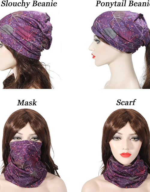 Load image into Gallery viewer, Women Fashion Slouchy Beanie Hat for Summer Stretch Infinity Scarf Headwear Skull Cap