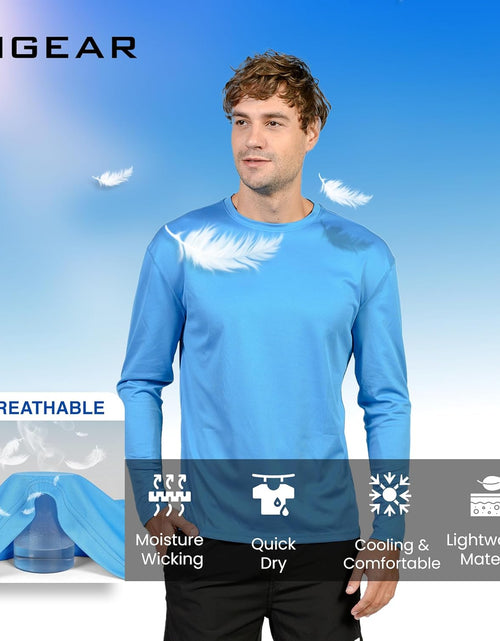Load image into Gallery viewer, Swim Shirts for Men UPF50+ Sun Protection Shirts Mens Long Sleeve Mens Rash Guard