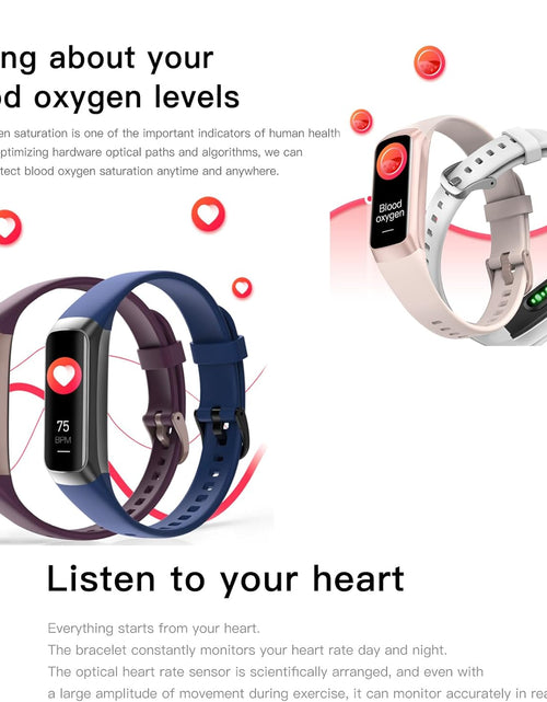 Load image into Gallery viewer, Keep Health Fitness Trackers for Women Men, Amoled Fitness Tracker for Android&Ios, Alarm Stopwatch Fitness Tracker with Blood Pressure Monitor, Calories Burned IP68 Waterproof Fitness Step Tracker