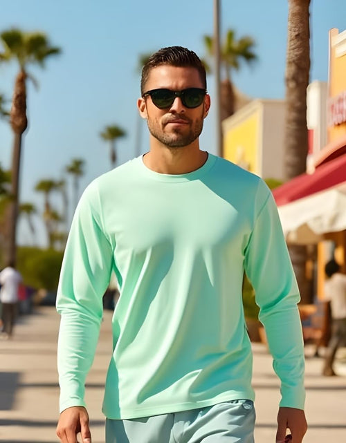 Load image into Gallery viewer, Swim Shirts for Men UPF50+ Sun Protection Shirts Mens Long Sleeve Mens Rash Guard