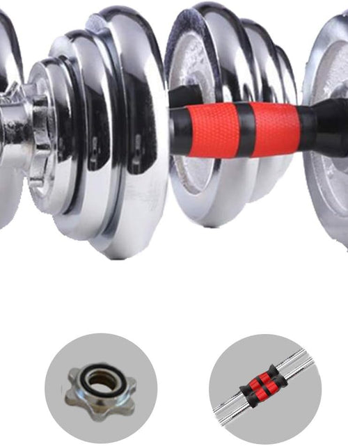 Load image into Gallery viewer, Cast Iron Adjustable Dumbbell Barbell Set (110LB/66LB/44LB), Weight with Connecting Rod 2 in 1 Home Body Workout Exercise Equipment for Men and Woman…