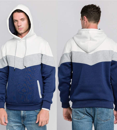 Mens Long Sleeve Casual Multicolor Pullover Drawstring Hoodie Hem Curved Basic Breathable Sweatshirt