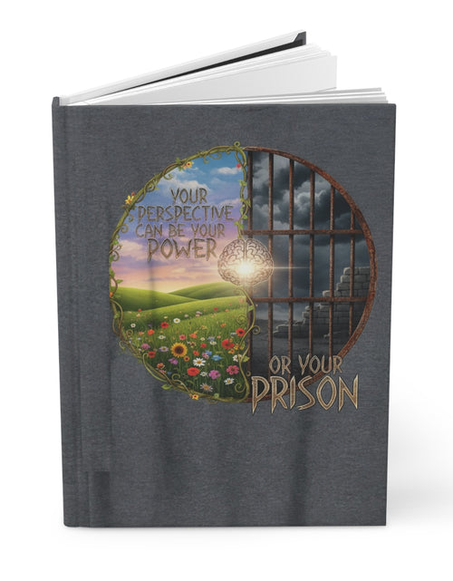 Load image into Gallery viewer, Inspirational Hardcover Journal - &quot;Your Perspective Can Be Your Power or Your Prison&quot;
