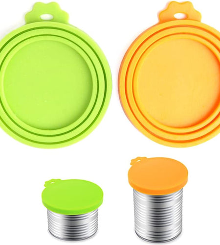 Pet Food Can Cover Silicone Can Lids for Dog and Cat Food(Universal Size,One Fit 3 Standard Size Food Cans)