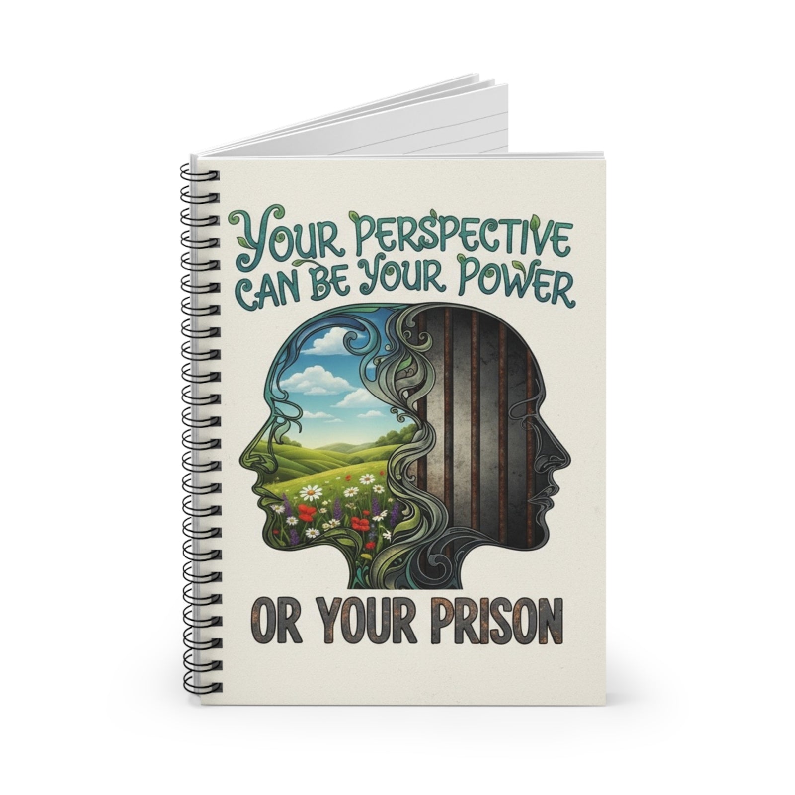 Inspirational Spiral Notebook - Your Perspective Can Be Your Power