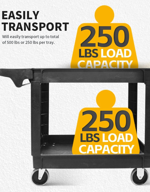 Load image into Gallery viewer, 80855 500-Pound Service Cart with Two Trays (40&quot; X 17&quot; Overall Dimensions)
