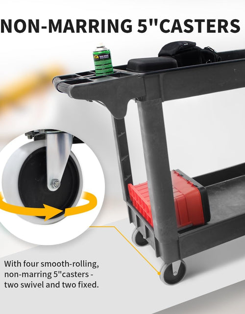 Load image into Gallery viewer, 80855 500-Pound Service Cart with Two Trays (40&quot; X 17&quot; Overall Dimensions)
