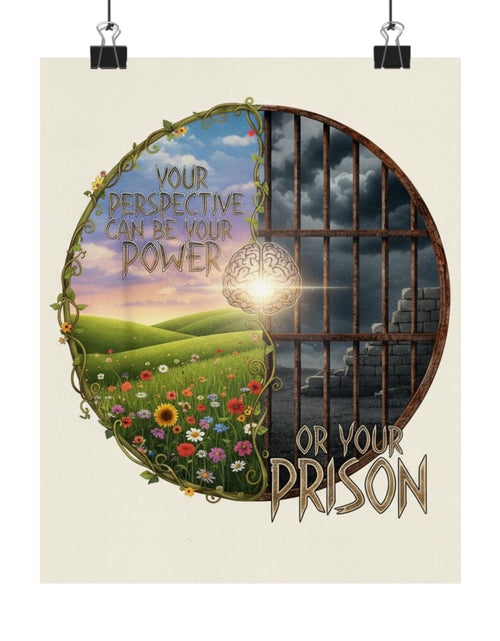 Load image into Gallery viewer, Inspirational Matte Vertical Posters - "Your Perspective Can Be Your Power or Your Prison"
