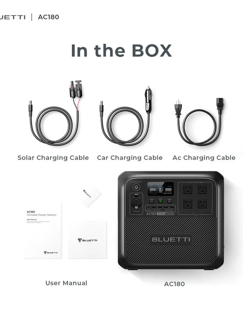 Load image into Gallery viewer, AC180 Solar Generator, 1440W | 1152Wh Lifepo4 Power Station, Portable for Off-Grid, Home, Camping, RV
